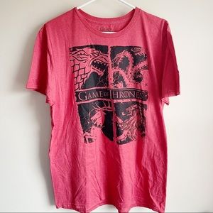 Games of Thrones Red Graphic Tee T-shirt